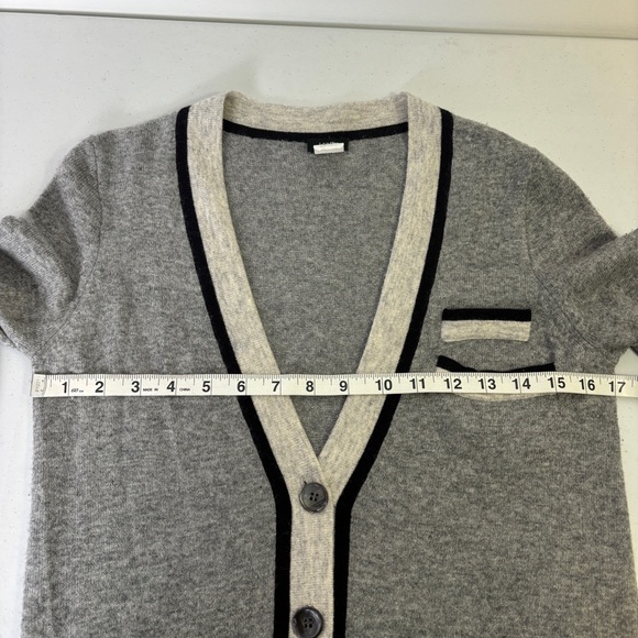 J. Crew Gray Wool Cashmere Blend Cardigan Sweater - Picture 5 of 6